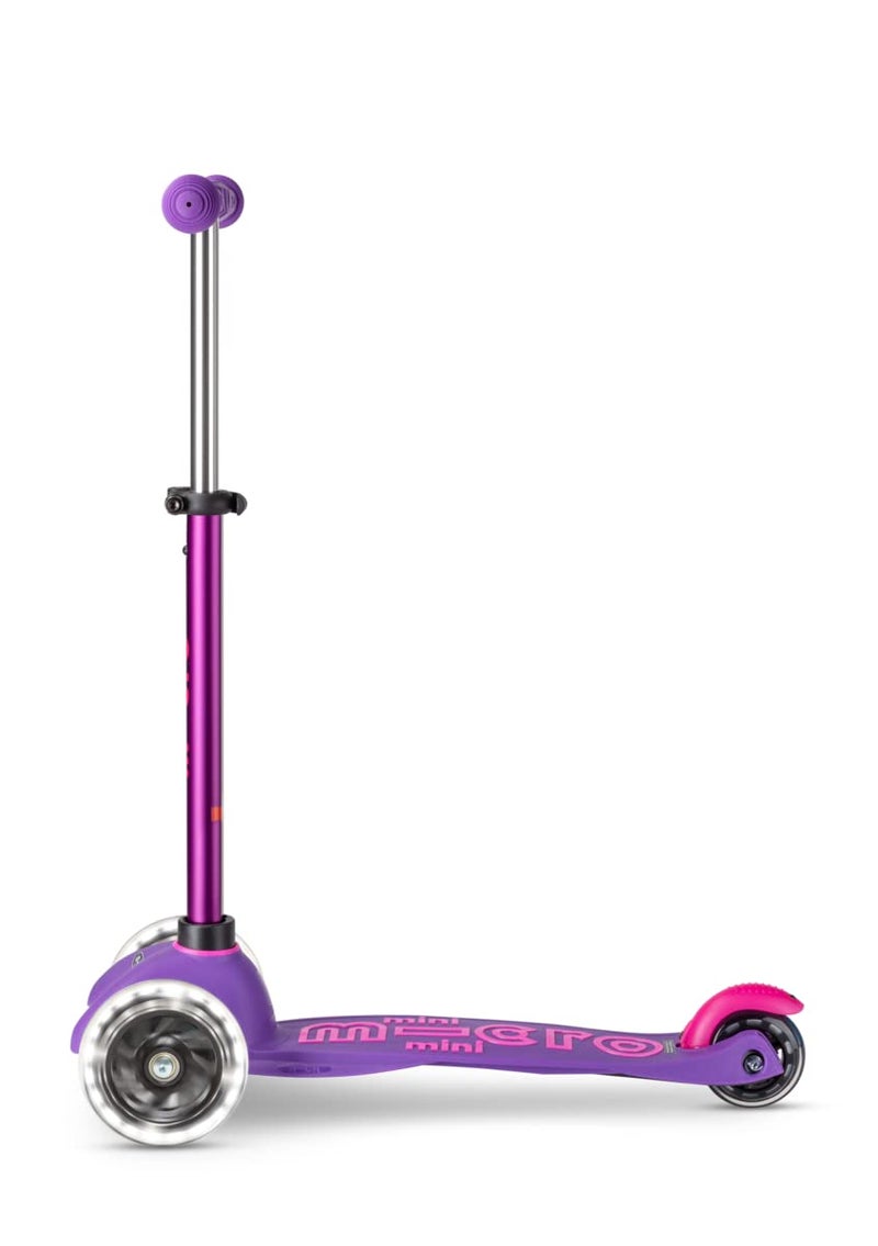Micro Kickboard | Mini Deluxe LED | Three-Wheeled | Lean-to-Steer Swiss-Designed Micro Scooter | Motion-Activated Light-Up Wheels | Toddlers & Children Ages 2-5 (Purple/Pink) - Image 5