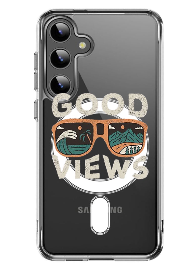 Theodor Magnetic Case for Samsung Galaxy S24 Plus 6.7-inch Compatible with MagSafe Wireless Charging, Shockproof Phone Bumper Cover Good views copy - Image 1