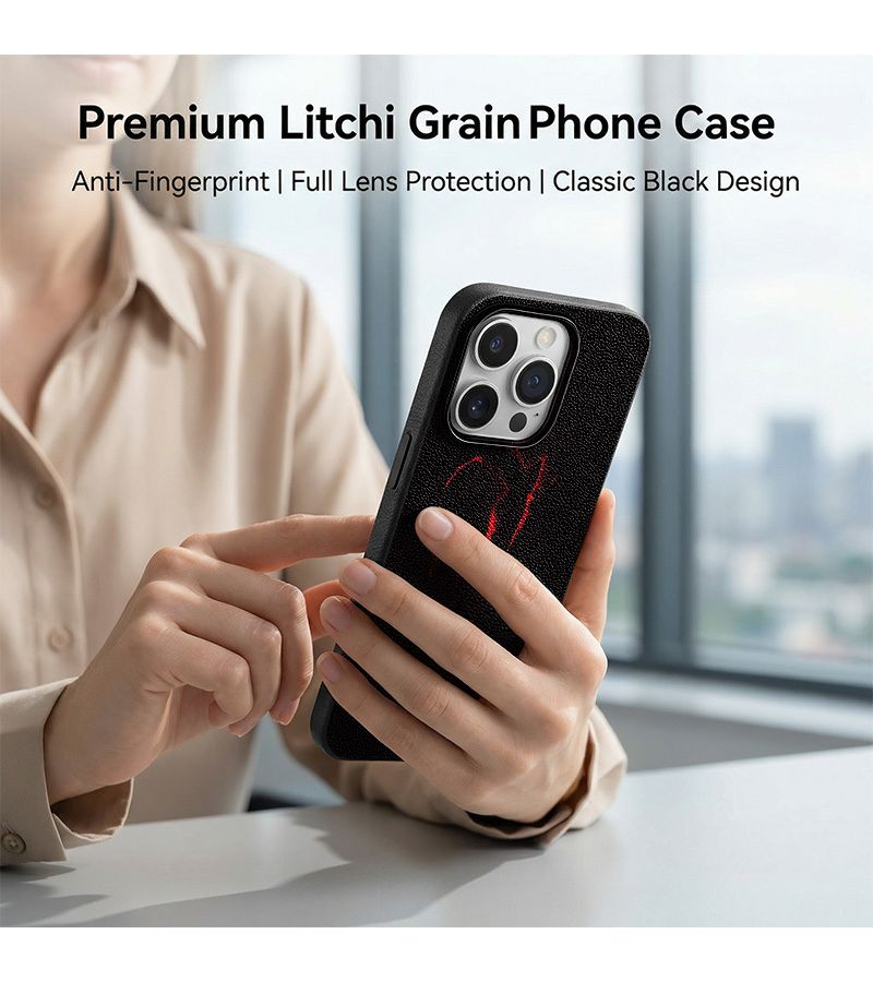 Red Black Couple Kiss Anti Fall Phone Case Compatible With IPhone 16 Plus - Image 2