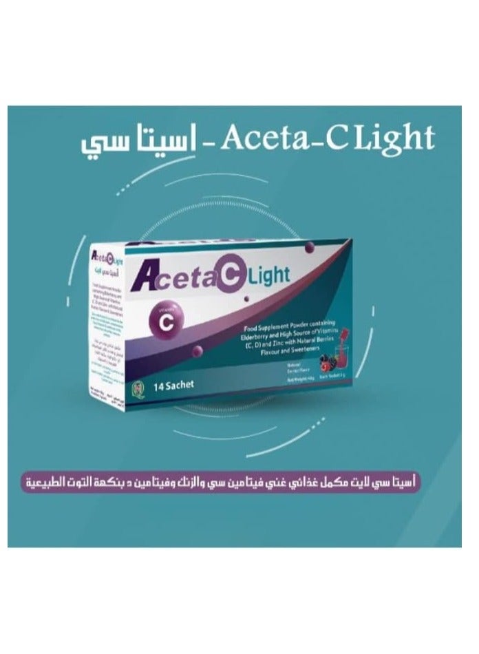 أسيتا سي لايت فيتامين سي + زنك 14 كيس