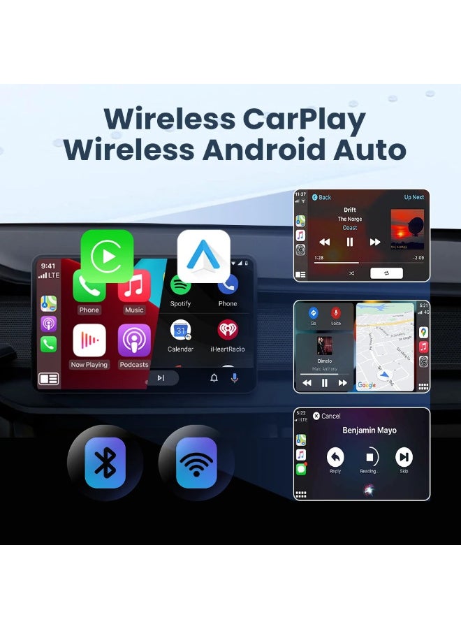 جهاز استقبال Carplay لاسلكي 2 في 1، يحول نظام Android Auto وCarPlay السلكي إلى نظام لاسلكي، USB A وType C، ملاحظة: مخصص فقط لنظام Android Auto/Carplay المثبت مسبقًا من الشركة المصنعة الأصلية، بلوتوث V5.4 - Image 4