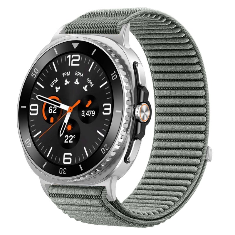 سوار ساعة ذكية سوار نايلون حلقي متوافق باللون أسود قابل للتعديل مع Samsung Galaxy Watch 8 بملاءمة قابلة للتعديل وحزام بديل - Image 4