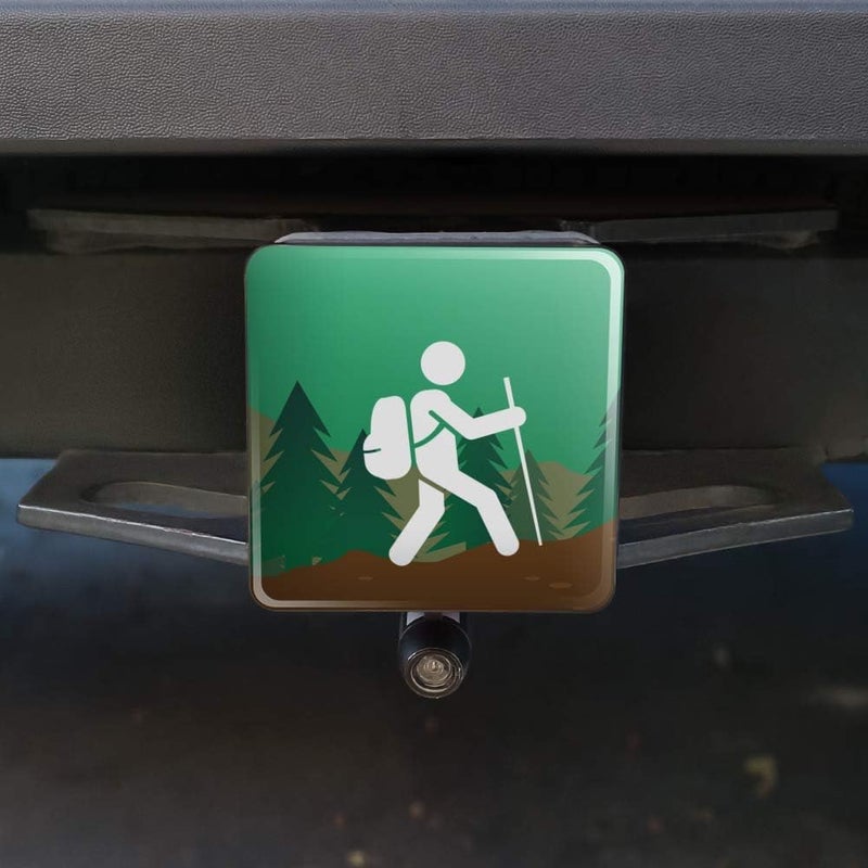 GRAPHICS & MORE Hiker Hiking Symbol Mountain Nature Tow Trailer Hitch Cover Plug Insert 2" - Image 5