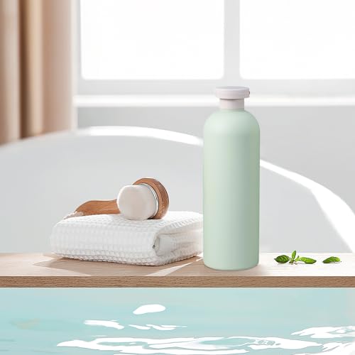 UMETASS 13.5 oz Plastic Travel Shampoo Bottles, Refillable Flip Cap Squeeze Bottles for Toiletries, Large Leakage-proof Travel Shampoo and Conditioner Container (Blue and Green) - Image 5