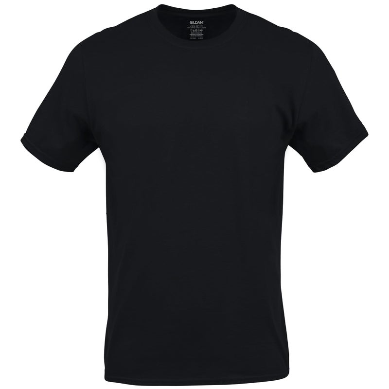Gildan Men's Crew T-Shirts, Multipack, Style G1100, Black/Sport Grey/Military Green (5-Pack), Large - Image 4