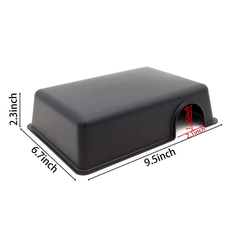 JIHAQUA Reptile Hide Box Snake Hide Feel Secure and Safe, Gecko Hide (Black, Large 2 Pcs) - Image 2