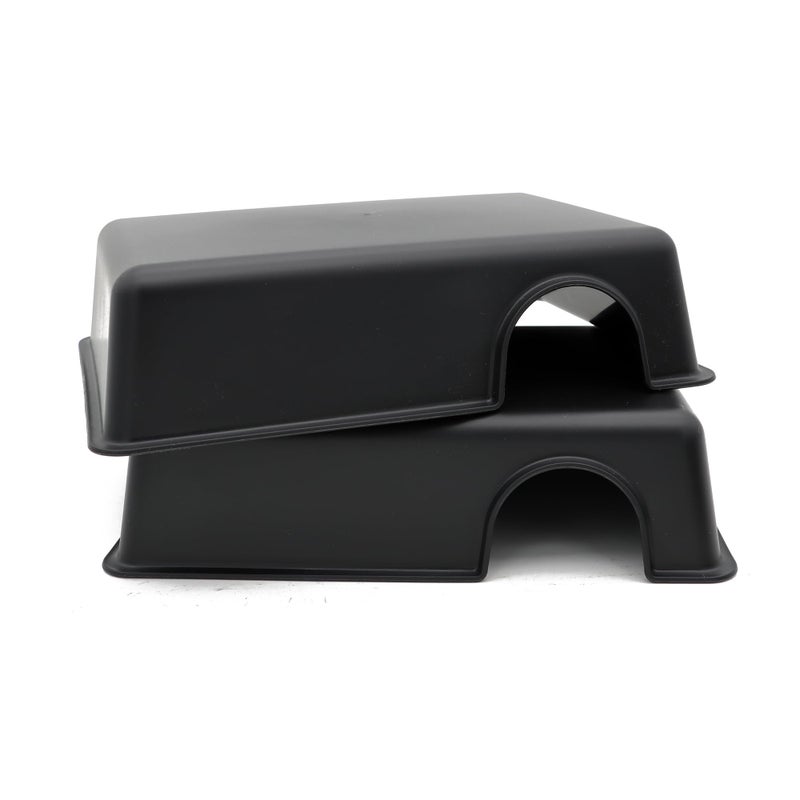 JIHAQUA Reptile Hide Box Snake Hide Feel Secure and Safe, Gecko Hide (Black, Large 2 Pcs) - Image 1
