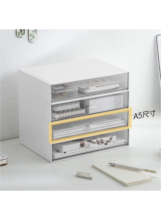 kulusion Desk Organizer with Storage Drawers Stackable , Plastic, White Great for Office School Home - 1drawers (White) - Image 4