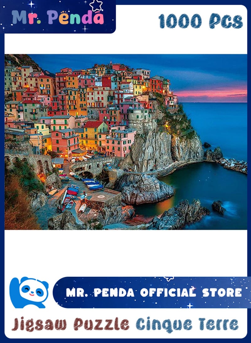 Mr. Penda 1000 Pieces Cinque Terre Jigsaw Puzzles Challenge Game for Adults and Kids (Multicolour)  - Image 1