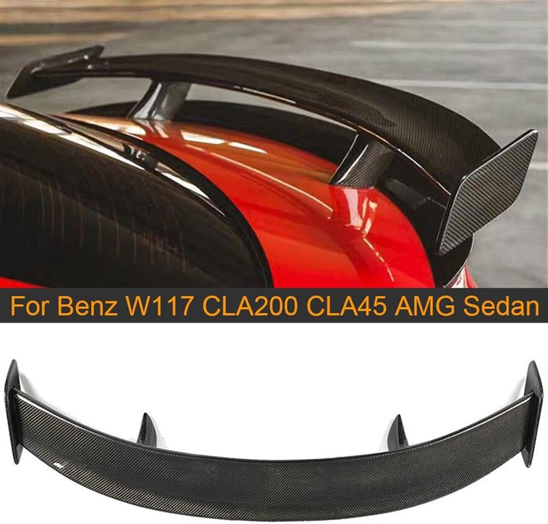 QASULER Carbon Fiber Rear Spoiler for Mercedes-Benz CLA Class - Image 5