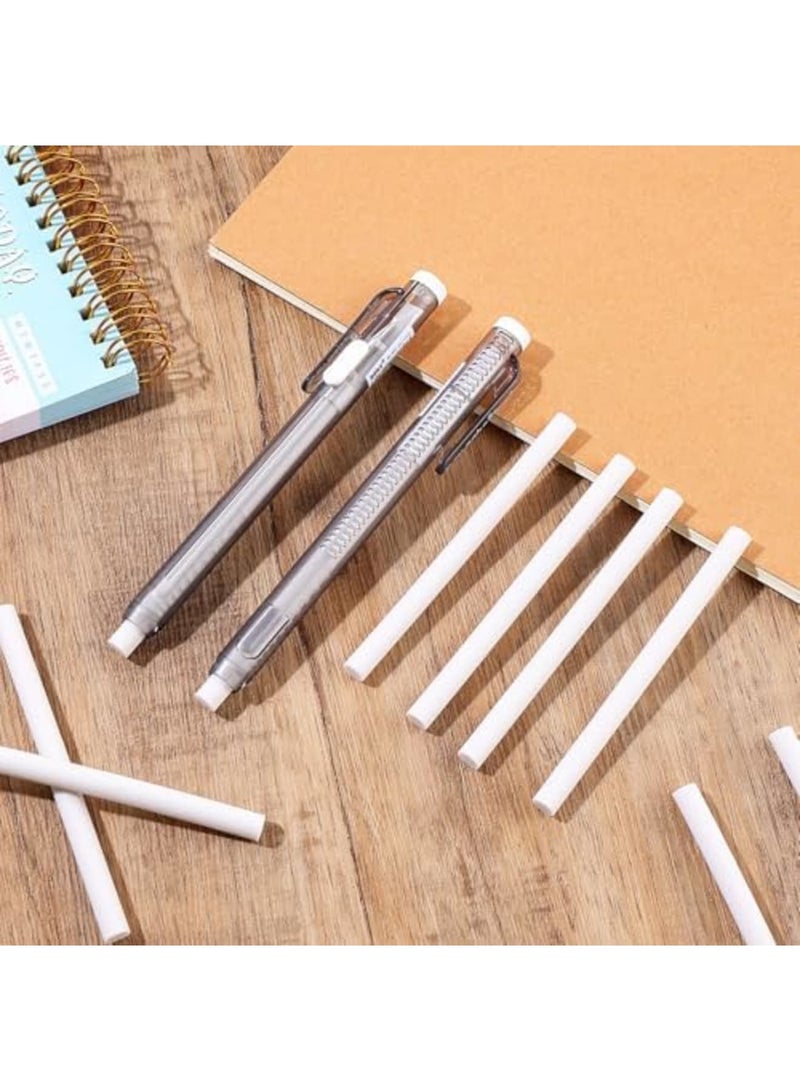 SYOSI 2Pcs Retractable Mechanical Eraser Pen with 10Pcs Replacement Eraser Refills Mechanical Pencil Eraser for Sketch, Drafting,Art,Drawing Supplies - Image 5