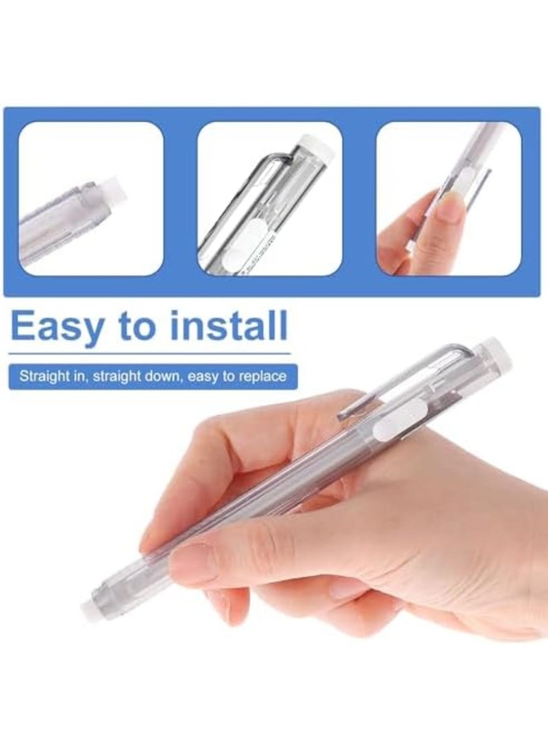 SYOSI 2Pcs Retractable Mechanical Eraser Pen with 10Pcs Replacement Eraser Refills Mechanical Pencil Eraser for Sketch, Drafting,Art,Drawing Supplies - Image 4
