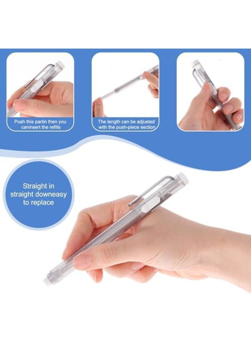 SYOSI 2Pcs Retractable Mechanical Eraser Pen with 10Pcs Replacement Eraser Refills Mechanical Pencil Eraser for Sketch, Drafting,Art,Drawing Supplies - Image 3