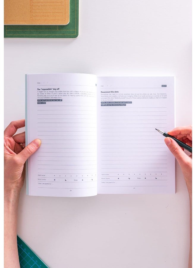 Pause, Breathe and Grow: Notes on mindful creative life (flat lay notebook)  - Image 3