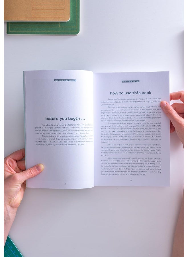 Pause, Breathe and Grow: Notes on mindful creative life (flat lay notebook)  - Image 5