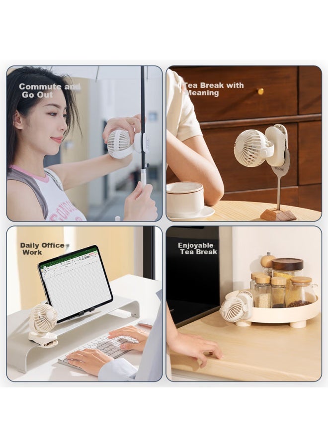 JD.com Jd Jingzao Portable Small Fan, Desktop Fan, Dormitory Electric Fan, Student Desk Fan, Office And Home Use, Usb Small Fan, Outdoor Camping Fan - Image 1