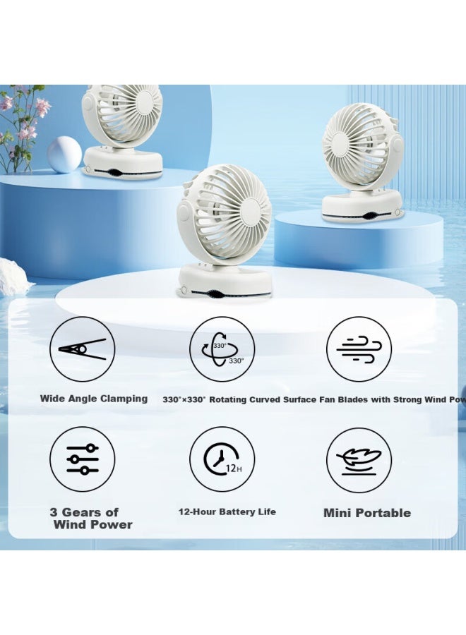 JD.com Jd Jingzao Portable Small Fan, Desktop Fan, Dormitory Electric Fan, Student Desk Fan, Office And Home Use, Usb Small Fan, Outdoor Camping Fan - Image 4