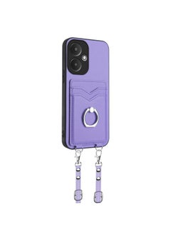 erorex Case For Xiaomi Redmi 13C 5G / 13R R20 Crossbody Rope Ring Card Holder Phone Case  - Image 2