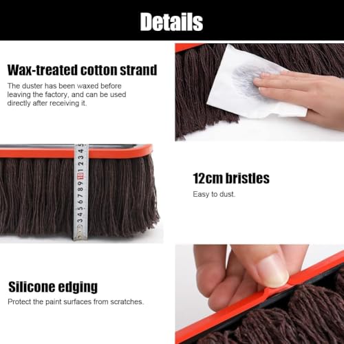 QIMIT Car Duster with Telescopic Handle Car Cleaning Tool Super Soft Cotton Wire Cleaning Brush for Dusting Cars Home (Multi) (S4) - Image 2