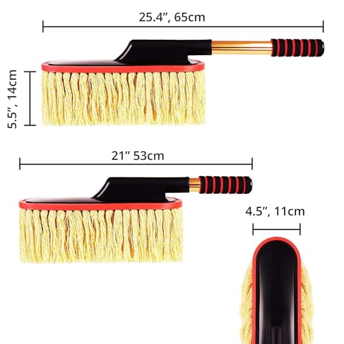 QIMIT Car Duster with Telescopic Handle Car Cleaning Tool Super Soft Cotton Wire Cleaning Brush for Dusting Cars Home (Multi) (S4) - Image 3