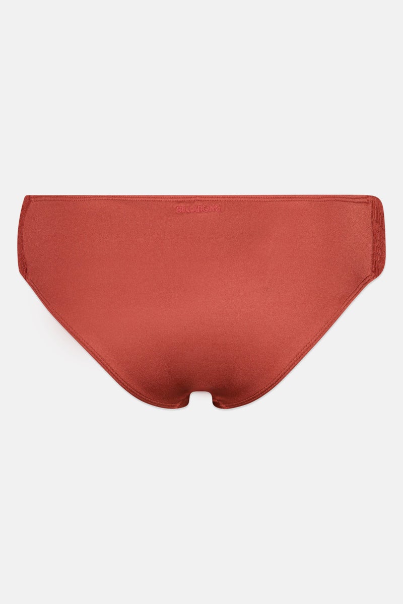 Billabong Women Ruched Bikini Bottom, Burn - Image 2