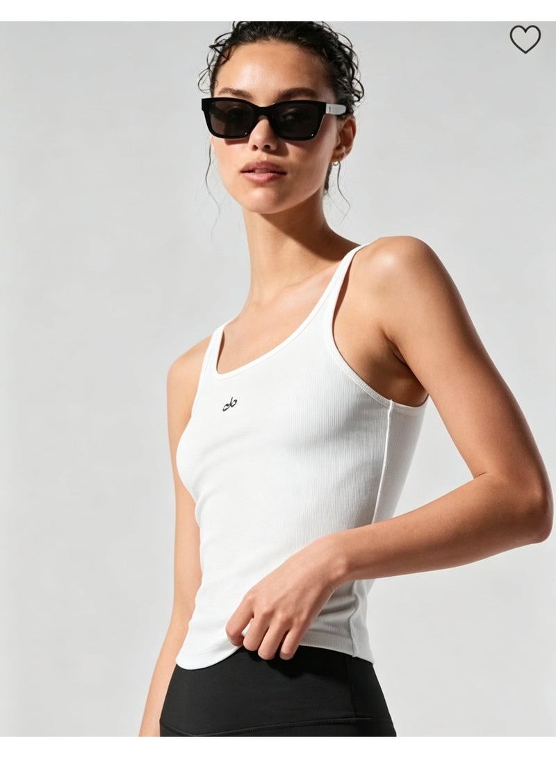 Alo Yoga ALO Solid Color Basic Tank Top - Essential for Daily Slim Fit Layering & Outerwear, Comfortable and Breathable - Image 2