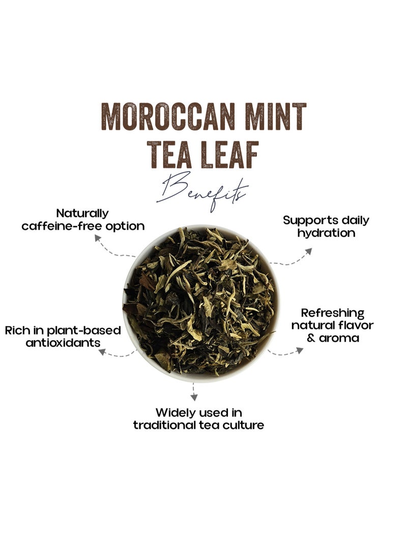 OGOC Moroccan Mint Tea Leaf Moroccan Mint Leaves Dried Mint Herbal Tea Aromatic Refreshing Leaves for Tea Brewing Infusions Desserts Beverages - Image 2