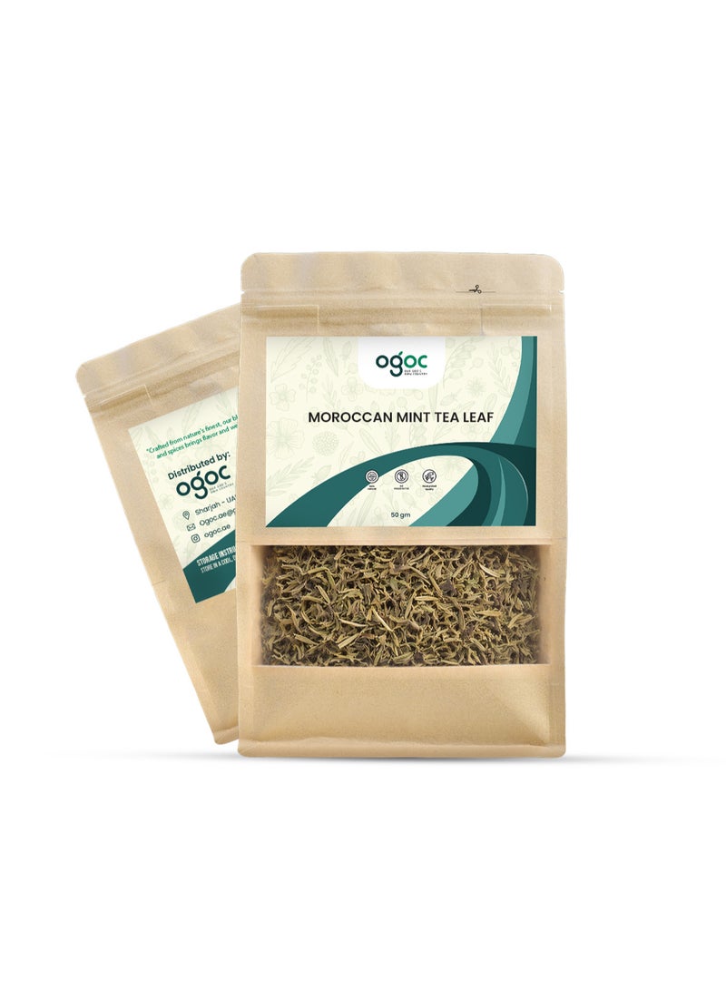 OGOC Moroccan Mint Tea Leaf Moroccan Mint Leaves Dried Mint Herbal Tea Aromatic Refreshing Leaves for Tea Brewing Infusions Desserts Beverages - Image 5
