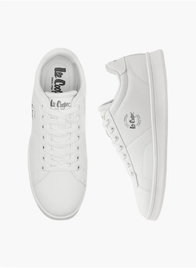 لي كوبر Women's Logo Print Lace-Up Sneakers