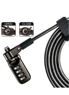 Generic Laptop Cable Lock, 4 Digital Combination Lock, Security Computer Cable Lock, Anti Theft Combination Lock for iPad Tablet Laptop and Other Devices  - Image 3