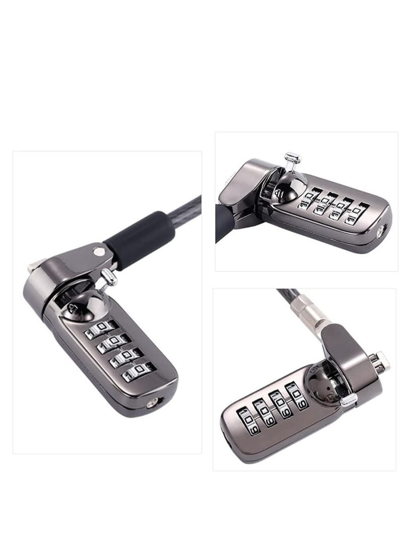 Generic - Laptop Cable Lock, 4 Digital Combination Lock, Security Computer Cable Lock, Anti Theft Combination Lock for iPad Tablet Laptop and Other Devices - Image 1