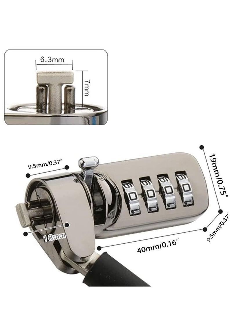 Generic - Laptop Cable Lock, 4 Digital Combination Lock, Security Computer Cable Lock, Anti Theft Combination Lock for iPad Tablet Laptop and Other Devices - Image 1