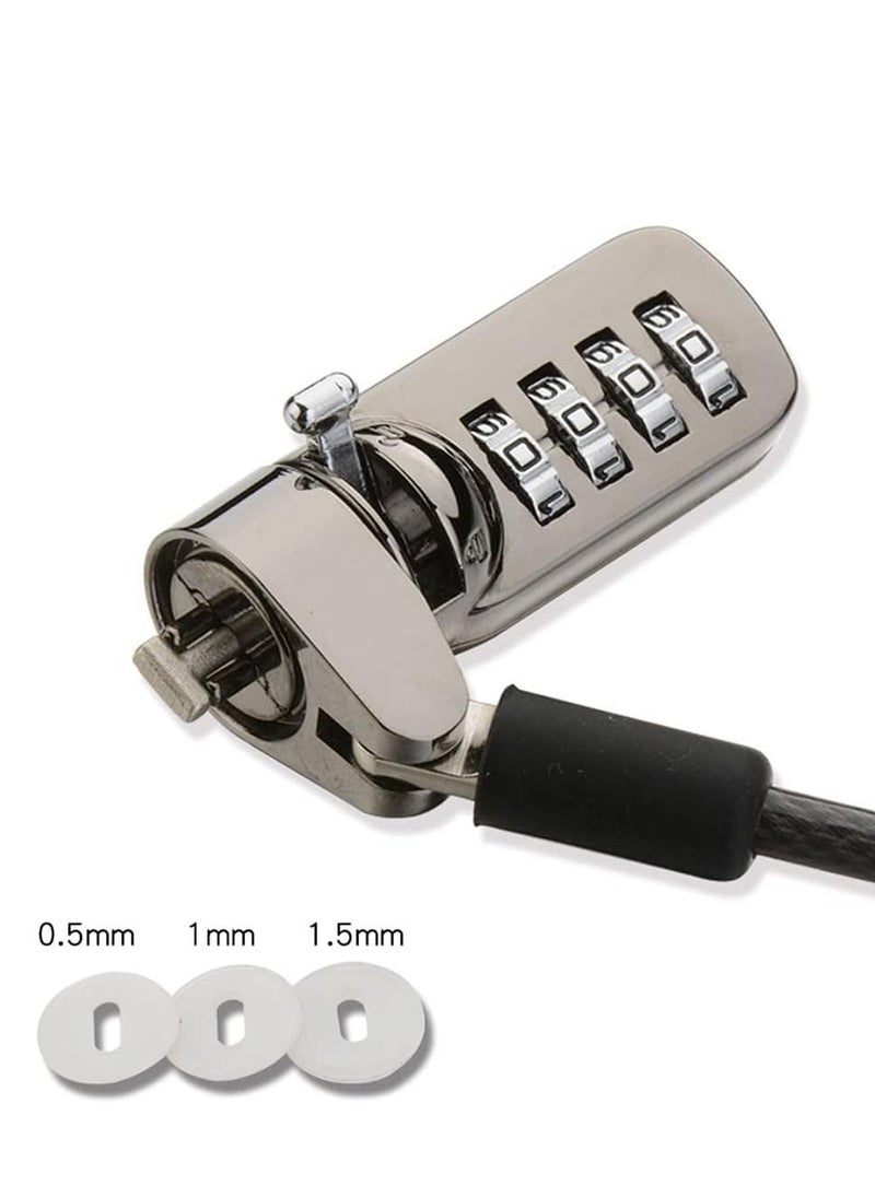 Generic - Laptop Cable Lock, 4 Digital Combination Lock, Security Computer Cable Lock, Anti Theft Combination Lock for iPad Tablet Laptop and Other Devices - Image 1