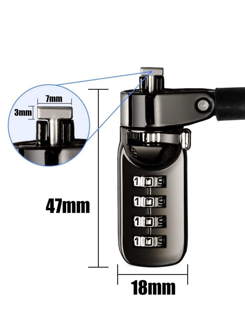 Generic - Laptop Cable Lock, 4 Digital Combination Lock, Security Computer Cable Lock, Anti Theft Combination Lock for iPad Tablet Laptop and Other Devices - Image 1