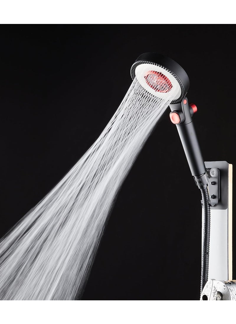 MILA Flowflex Hand Shower MBHB0206BK Hand Shower With Double Sided Water Outlet Multi Function PP cotton filter Matt Black Finish 3 Function Filter Hose 15 metres