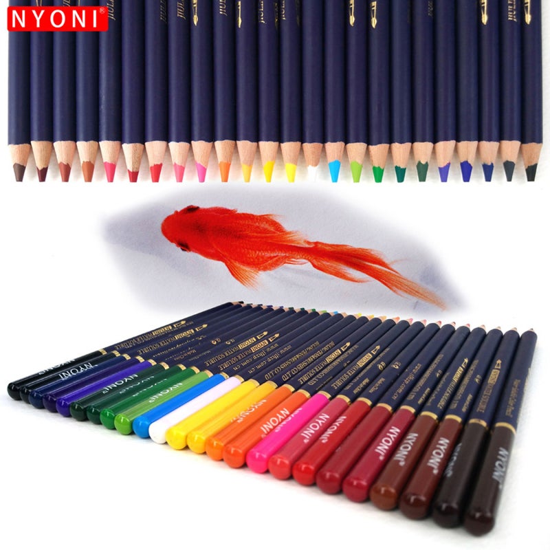 Colored Pencils Set 36 Colors Water-Soluble Blendable - Smooth Painting Experience Thickened 4mm Core for Artists Students Art Enthusiasts - Image 2