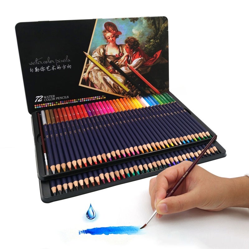 Colored Pencils Set 36 Colors Water-Soluble Blendable - Smooth Painting Experience Thickened 4mm Core for Artists Students Art Enthusiasts - Image 5