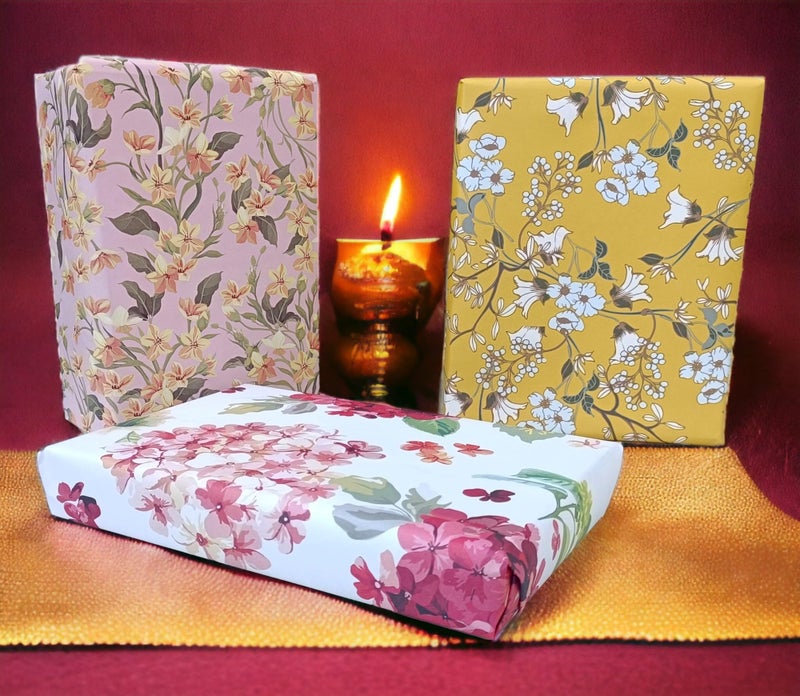 Aakar Pack of 6 Multicolor Floral Gift Wrapping Paper Sheets | 29 x 19 Inches | Matt Finish | 90 GSM Sheets | Ideal for Home Decor, Birthday, Wedding, Anniversary, Christmas & Festive Occasions (Florals) - Image 2