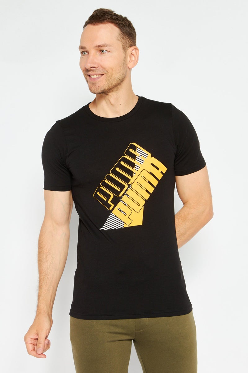 PUMA Men Sportswear Fit Short Sleeves Training T-Shirt, Blue - Image 1