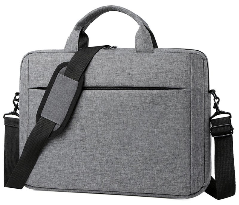 Qiccijoo Laptop Bag Computer Cases 15.6 Inch Briefcase for Men Women Laptop Case Shoulder Bag with Strap Computer Bag Messenger Bag for Travel/Business(Grey) - Image 1