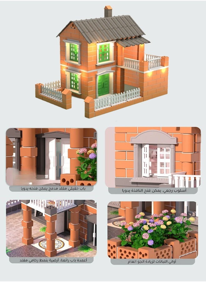 General Eid gifts for kids DIY Educational Toys for Kids: Building a Mini House with Sand Table and Bricklaying Model Toy  - Image 5
