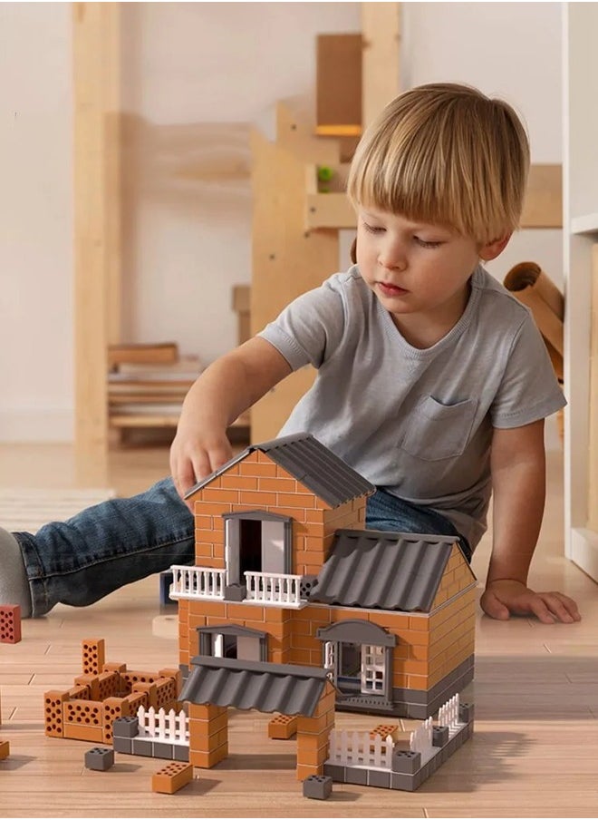 General Eid gifts for kids DIY Educational Toys for Kids: Building a Mini House with Sand Table and Bricklaying Model Toy  - Image 3