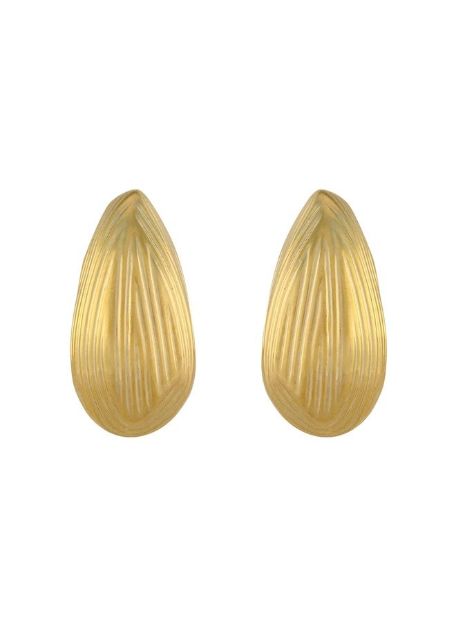 Kushal's Fashion Jewellery Gold Polished Copper Trendy Earrings, Best for Casual Wear & Special Occasion - 455547 - Image 1