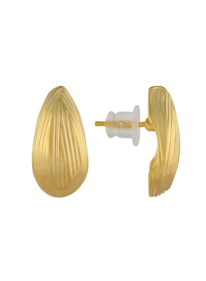Kushal's Fashion Jewellery Gold Polished Copper Trendy Earrings, Best for Casual Wear & Special Occasion - 455547 - Image 3