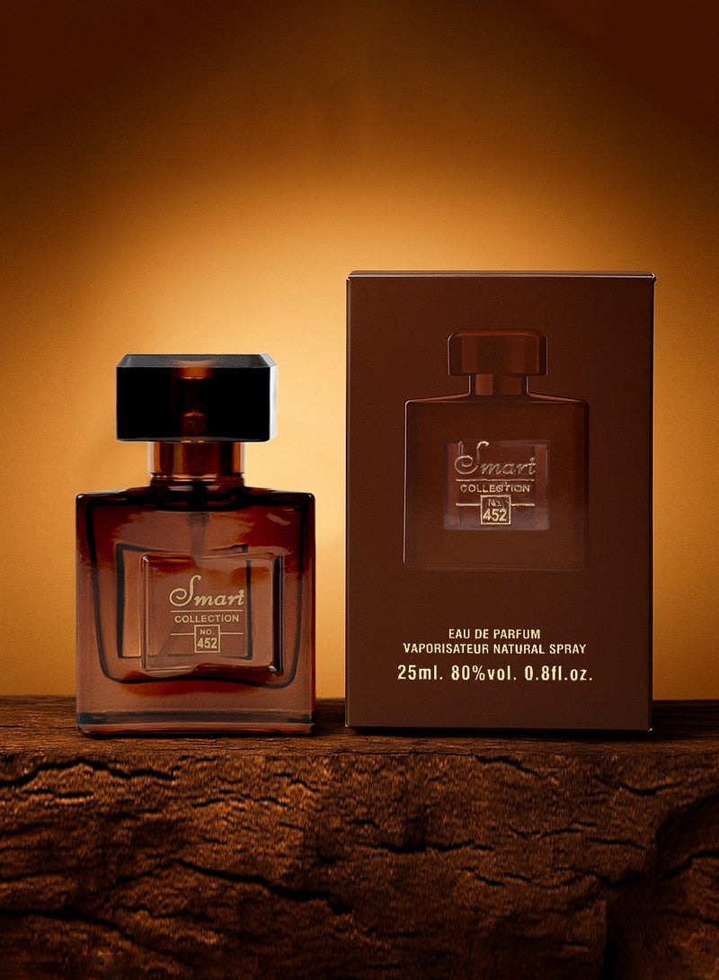 Smart collection Woody Perfume for Men Smart Collection No. 452 – 25ml | Long Lasting Perfume for Men with Amber & Patchouli Scent | Eau De Parfum - Image 1