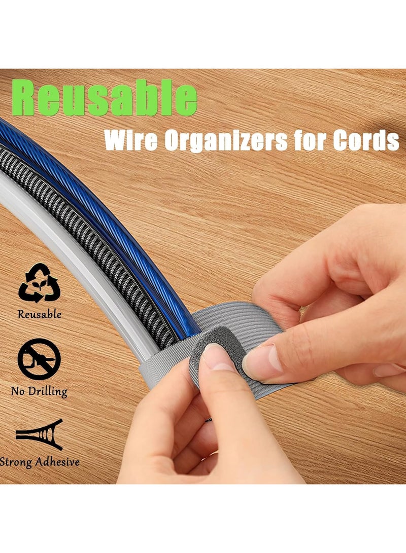 50 PCS Reusable Cable Ties, Self Adhesive Cable Ties, Cable Tidy Management, Reusable Wire Organizers for Cords Hooks for Outdoor String Lights Light Clips  - Image 5