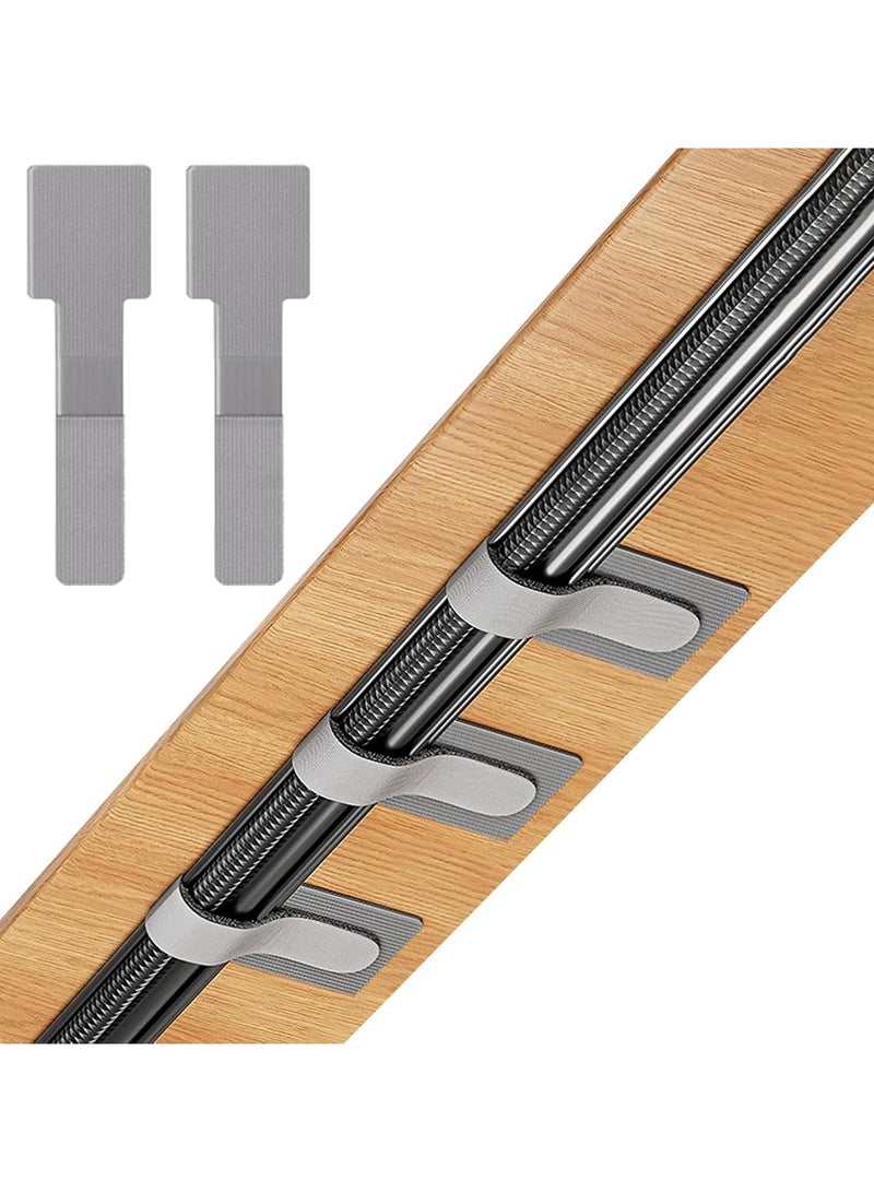 50 PCS Reusable Cable Ties, Self Adhesive Cable Ties, Cable Tidy Management, Reusable Wire Organizers for Cords Hooks for Outdoor String Lights Light Clips  - Image 1