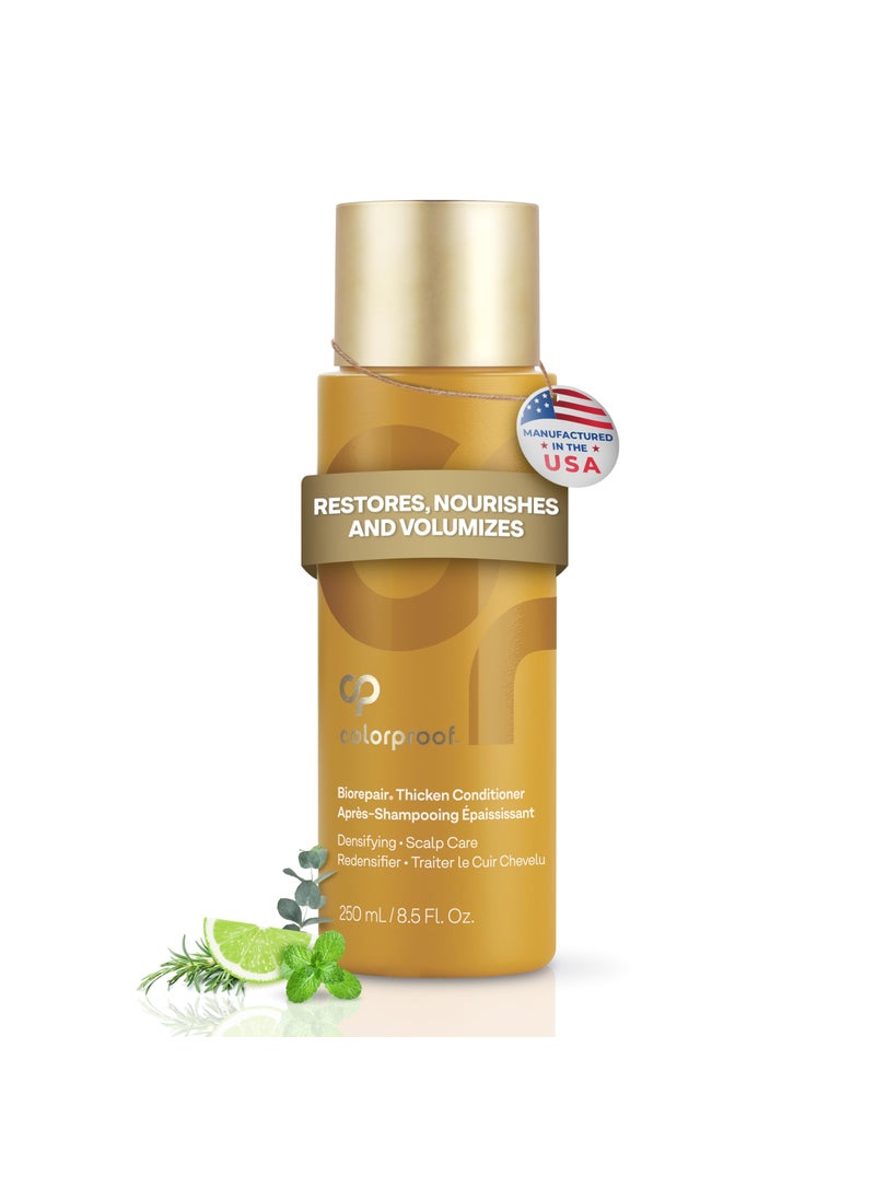 ColorProof - ColorProof Biorepair Thicken Conditioner 8.5 Fl. Oz., Fuller-Looking Hair Conditioner w/Fresh Lime, Eucalyptus, Mint Leaf & Rosemary Scent, Hair Growth-Supporting Conditioner - Image 1