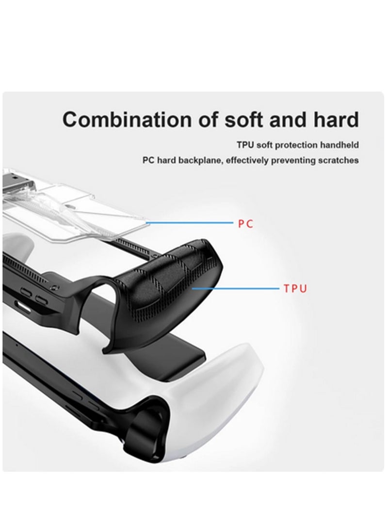 Protective Case for Playstation Portal Remote Player Soft TPU Case Cover with Kickstand Handheld Game Console Accessories (White) - Image 3