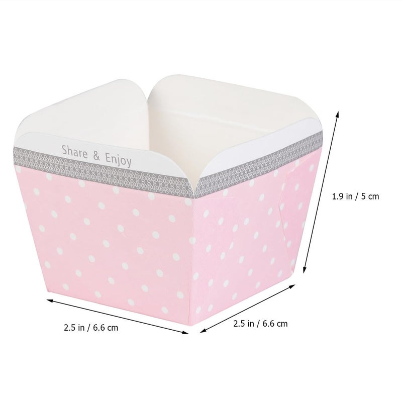 100pcs Square Heat Resistant Greaseproof Disposable Baking Paper Cups Mini Cupcake Wrappers - Image 2